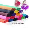 Colorful Handmade Crepe Paper DIY Material Rose Telescopic Curling Paper for Home Student Party Decoration