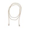 Layered Long Pearl Sweater Necklace: Stylish Imitation Pearl Accessory for Women