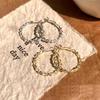 Exquisite Silver Hoop Earrings: Light Luxury, High-End Design for Women