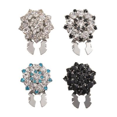 Rhinestones Cufflinks Covers Decorative Alloy Shirt Button Clip for Uniform Shirt Dress Jackets Coat Garment Decoration