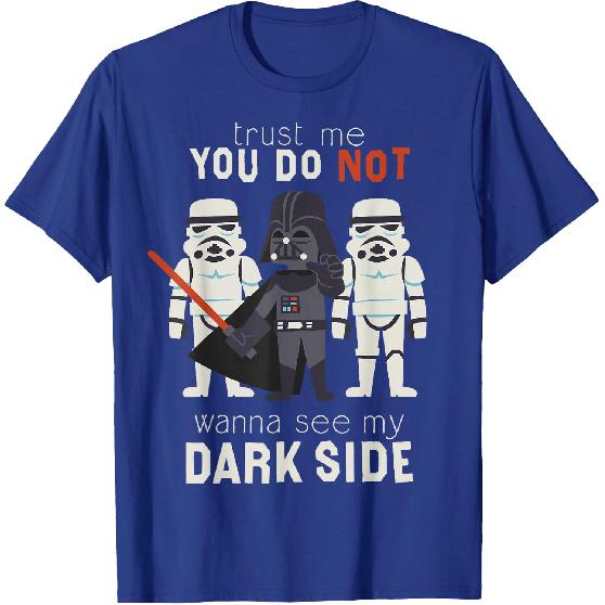 Star Wars A New Hope Darth Vader Dark Side Cartoon T-Shirt