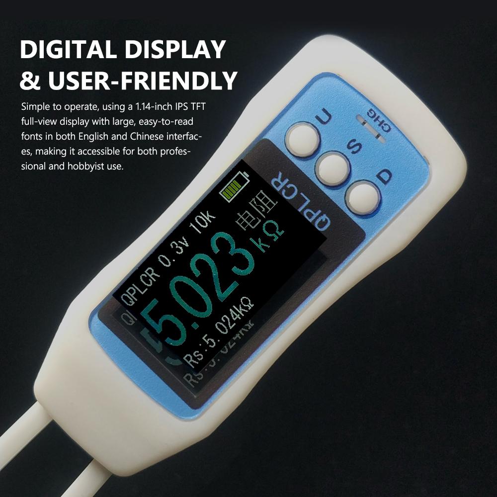 

Тестовий пінцет 3S QPL Ручний 100 Гц 1 кГц 10 кГц Частота Ємність Індуктивність Тестер опору різнокольоровий