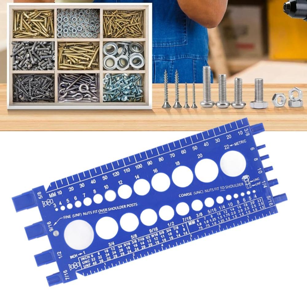 Plastic Material Bolt Identifier Gauge Blue/White Bolt Sizer Thread Gauge Checker  Screw Gauges