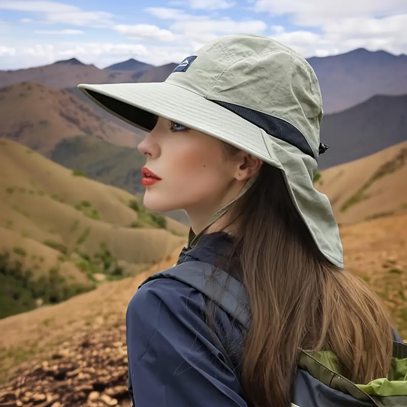 Cappelli Panama Unisex Estivi a Tesa Larga Impermeabili e ad Asciugatura Rapida Visiera da Esterno Cappelli a Secchiello Traspiranti in Rete Cappello da Sole con Patta per il Collo