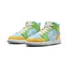Air Jordan 1 Mid SE PS Recycled Grind Kids Sneakers Blue Glacier-Ice Citron-Pulse DX4370-400
