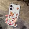 Cat Ear Ink Splash Fireworks Fu Lu Ma Case for Apple 17PRO/16/15/13 Pro Max 12, Korean Style