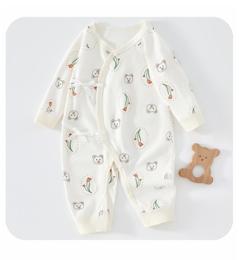 Newborn Pure Cotton Jumpsuit: All-Season Butterfly Romper for 0-6 Months