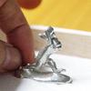 A miniature tin rabbit from the Choju Jinbutsu Giga perfect for your dry landscape painting, garden.