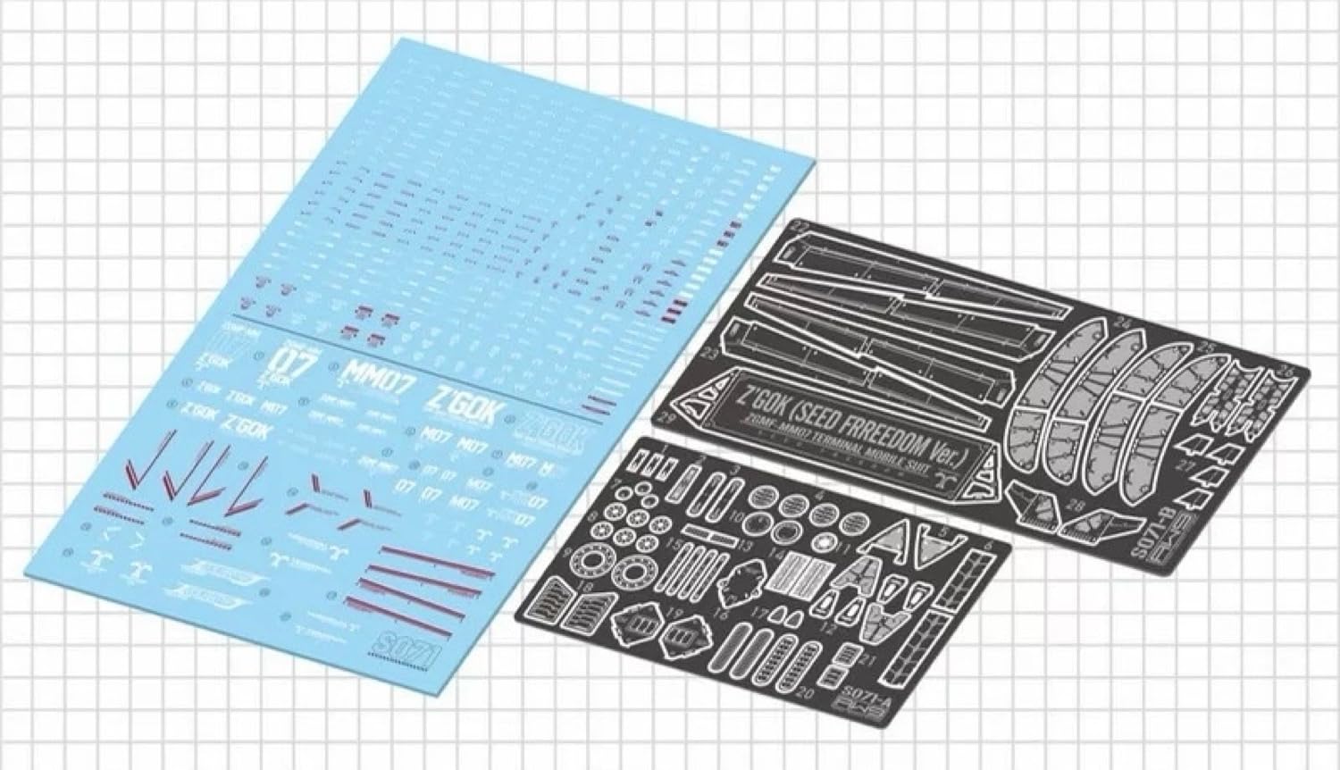 

HG 1/144 Z Gok SEED FREEDOM Ver. Custom Detail Up Kit with High-Quality Metal Parts and Water-Transfer Decals