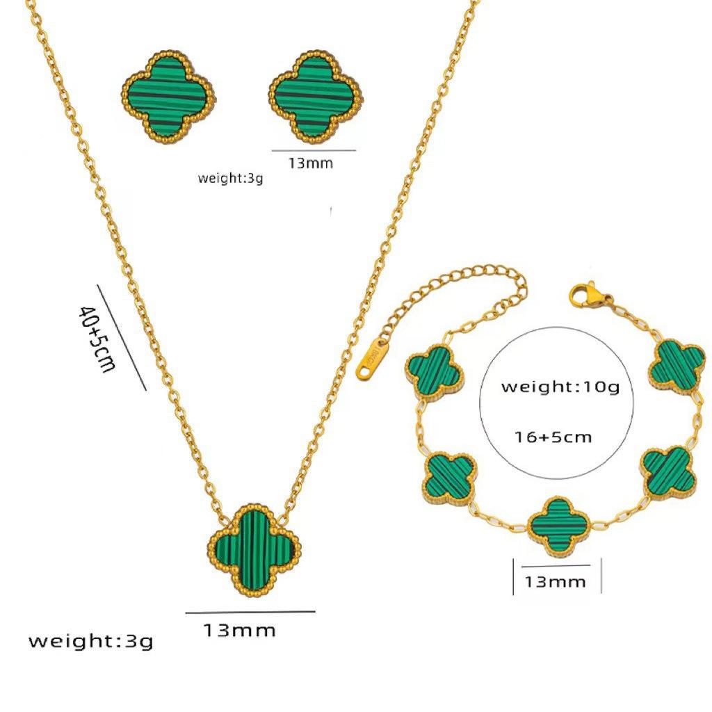 Light Luxury Flower Iris Imitation Red Sapphire Necklace Versatile Fashion Temperament Set for Women