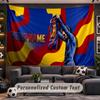 Wall Hanging Tapestry Custom NameLionel Messi Pattern Personalized Printed Fabric Wall Decor