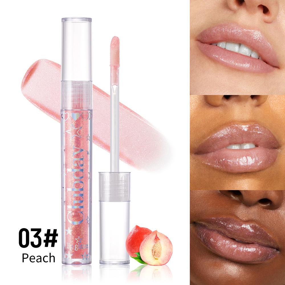 Perlmuttfarbener Feuchtigkeitsspendendes Feuchtigkeitsspendendes Wasser Leichter Transparenter Lippenlack Lipgloss Natürlicher Langanhaltender Spiegel Glanz Farbiger Lippenlack
