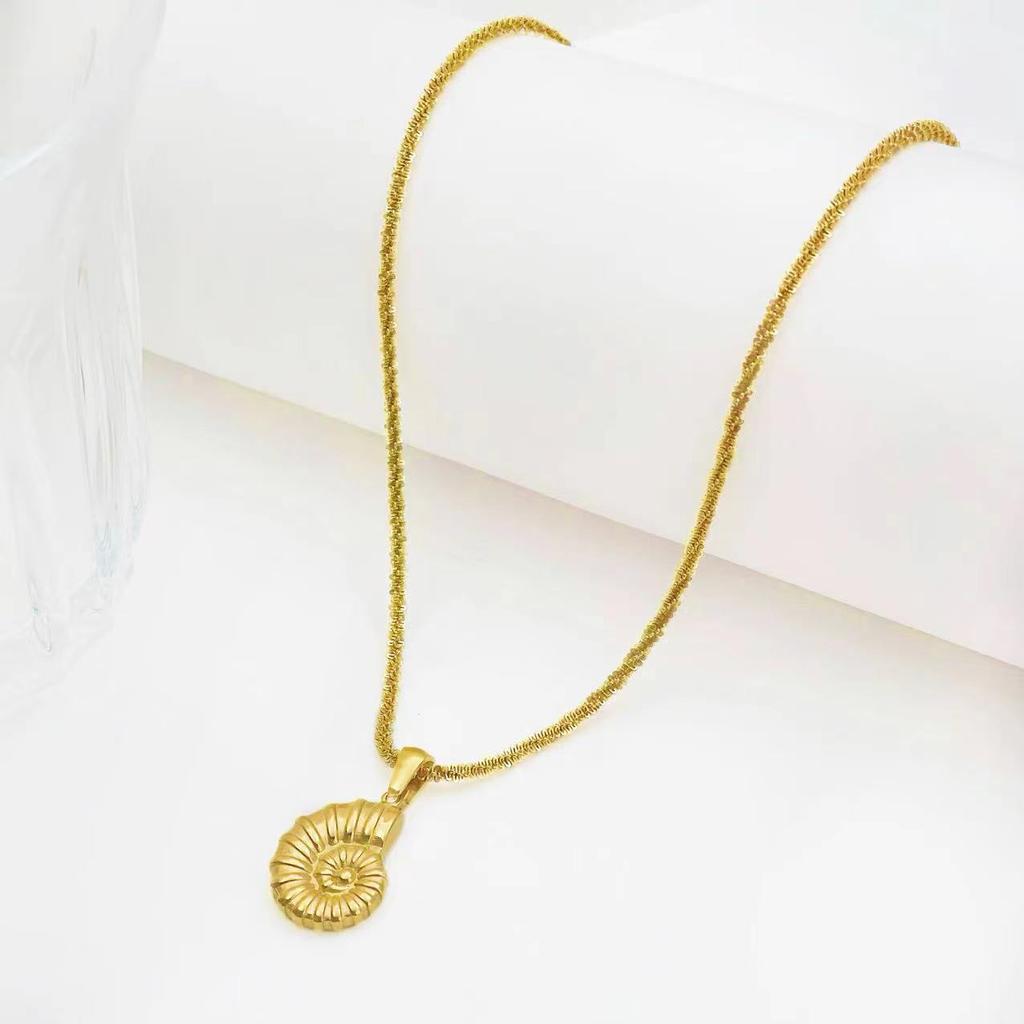 Ocean Series Necklace Stainless Steel Electroplated 18K Gold Millionaire With Non-Fading Commuter Necklace