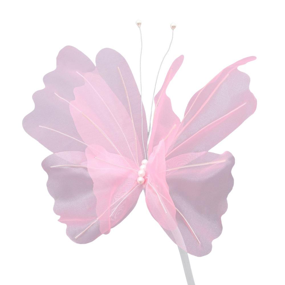 48 cm Duży Symulowany Motyl Pusty Wzór Efekt 3D Wiszący Motyl Materiał Tiulowy Duży Rozmiar Motyl 3D Dekoracja Centrum Handlowego