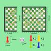 Portable Ludo Chess Backgammon Game Set Foldable Board Travel Family Kidsv Party Toy