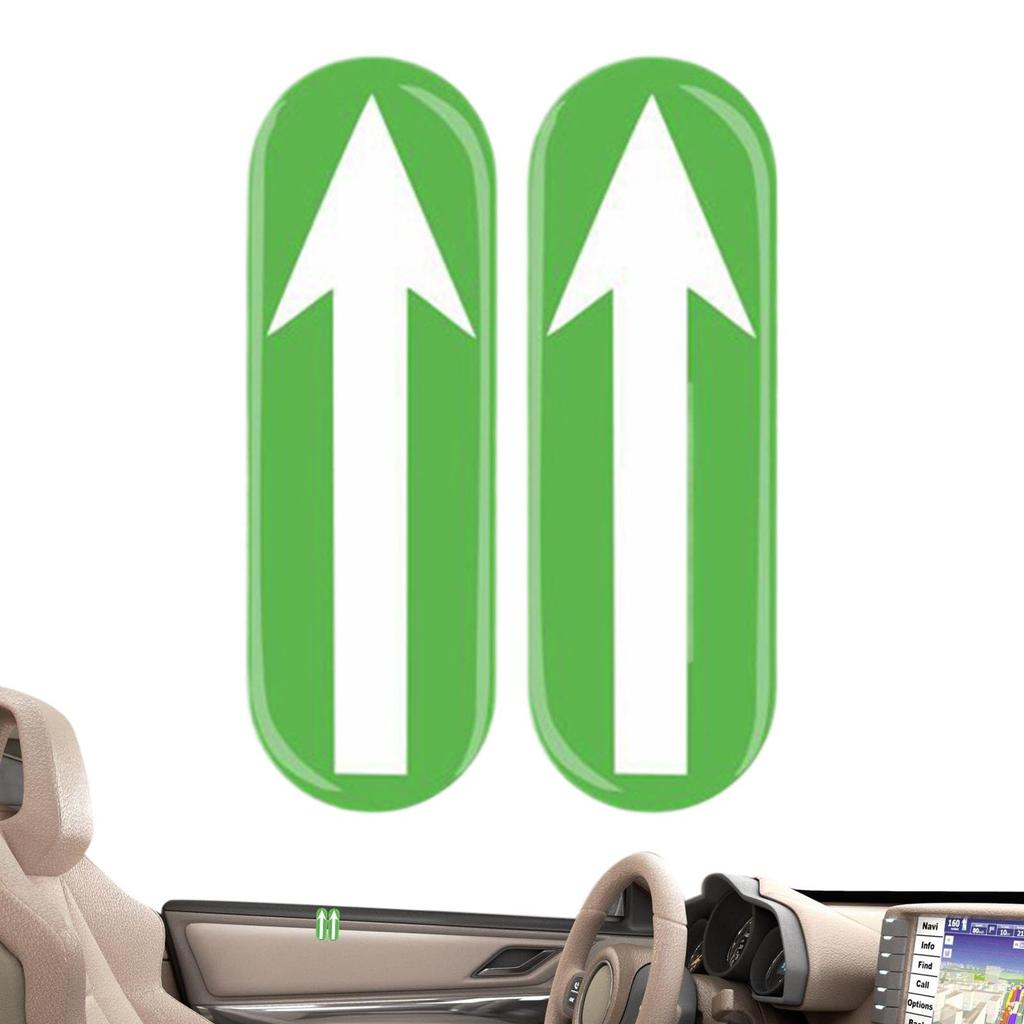iBaste Direction Sign Stickers, Car Decals, 2 Glow In the Dark Decision Stickers -