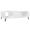  Coffee Table, White, High Gloss, 103.5x60x35 Cm