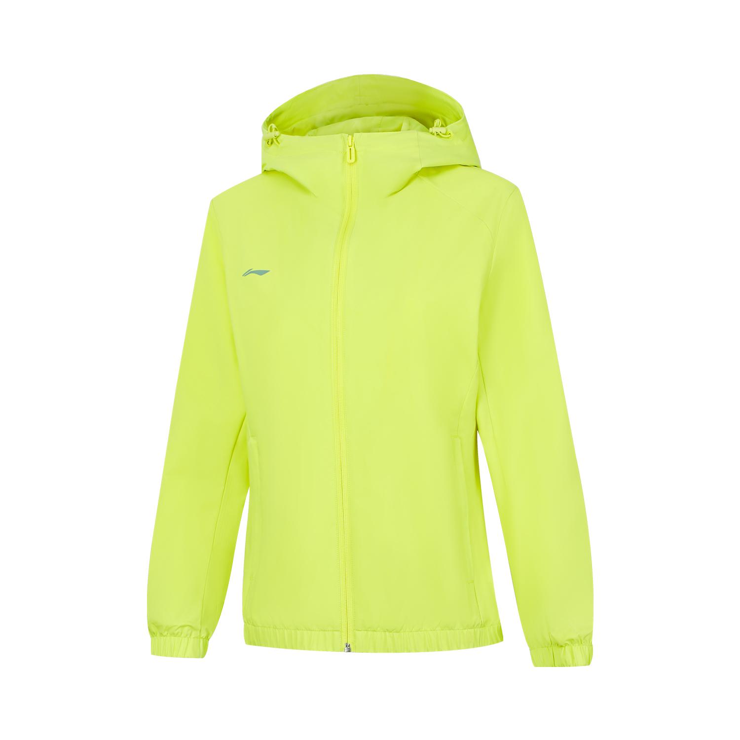 

Li Ning Group Purchase Series Logo Реглан на молнии с капюшоном Спортивная ветровка Женская Верхняя одежда Желтый Лаймово-зеленый AFDU626-5 S