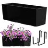 KADAX Flowerpot Balcony Box Handles 19x56cm Black