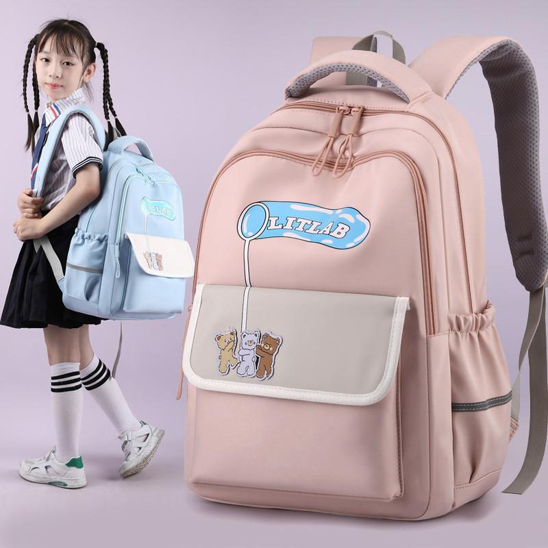 Adorable Polyester Lined School Backpack For Boys And Girls Anti-pressure