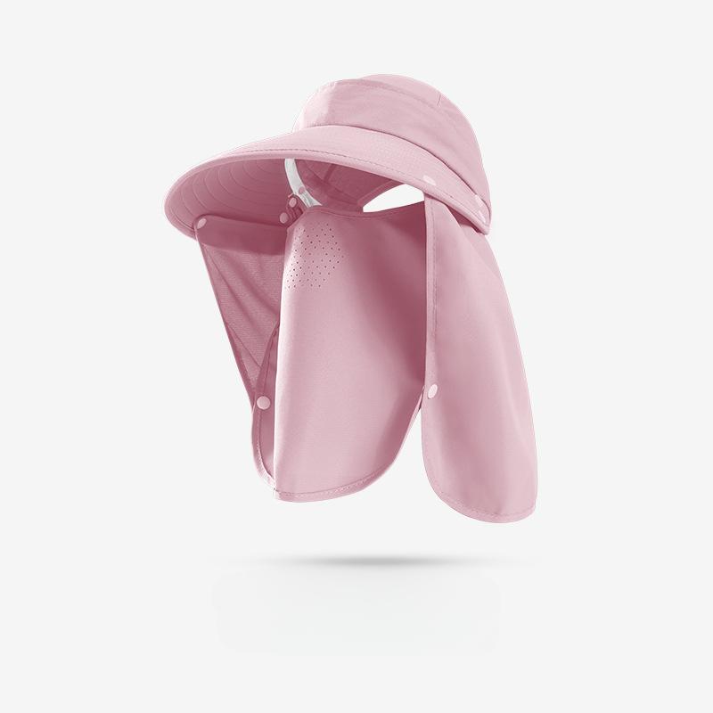 Outdoor Angelhut Damen Herren Große Krempe UV-Schutz Atmungsaktiv Schnelltrocknend Winddicht Gesichtsmaske Vollgesicht Nackenschutz Strandhut