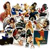 103049Pcs Retro Poster Girl Stickers For Suitcase Skateboard Laptop Luggage Fridge Phone Car Styling Diy Decal Sticker