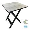 19inch Folding Side Table Portable Lightweight Outdoor Camp Table Adjustable Height Durable Plastic Collapsible Stain Resistant