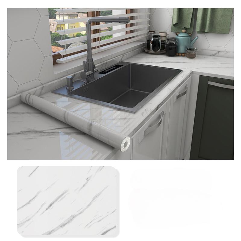 60 cm * 1 M/3 M/5 M/Adesivo da cucina Impermeabile, A prova di olio, Ignifugo, Carta da parati in marmo addensato, A prova di umidità da parete, Adesivo da parete autoadesivo