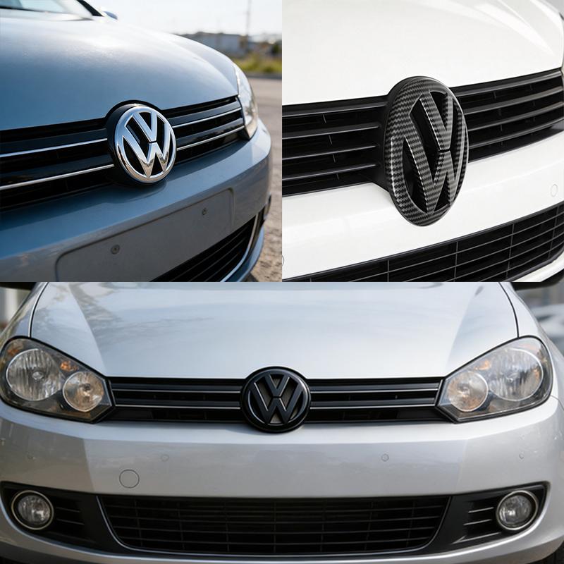 OPQ1 5K0853601C 5K0853630 Volkswagen 135mm Car Front Grille Badge 110mm Rear Trunk Emblem Lid Logo Accessorie For VW Golf 6 2009-2013
