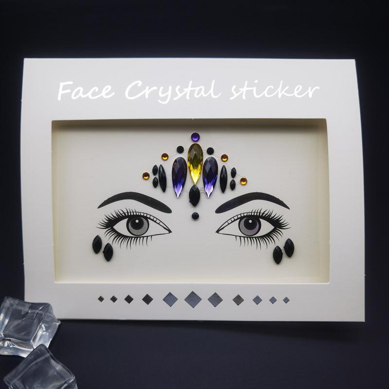 Cat Face Masquerade Rhinestone Stickers & DIY Jewelry Ring for Makeup