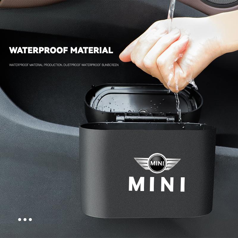 Tragbarer Auto-Mülleimer Auto-Logo Kleinkram-Aufbewahrungsbox Für MINI One Cooper JCW Countryman Clubman Cabrio Paceman Coupe Radkappe