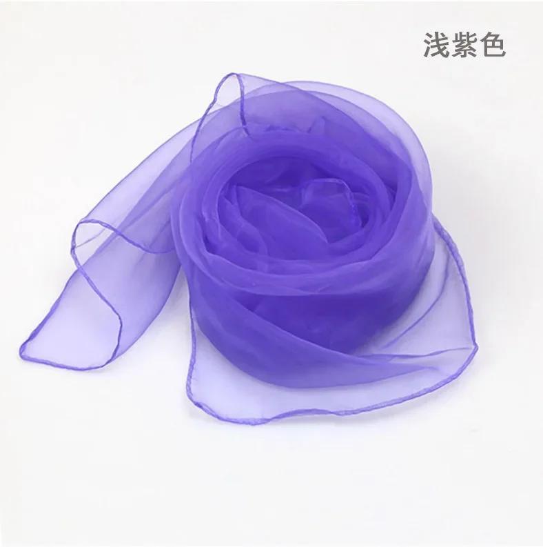 50 pezzi 60x60cm Foulard Quadrato Caramella Donna Performance Piccoli Foulard di Seta Sciarpa Hijab Foulard di Chiffon