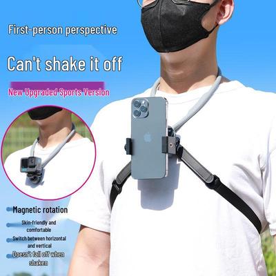 Neck-Mounted Sports Camera Bracket for Cycling and Fishing, Compatible with 360x3 Models