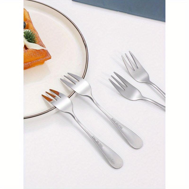 Stainless Steel Fruit Fork Set, Dessert Fork, Simple Fruit Fork, Modern Cake Fork, Decorative Salad Fork, Reusable Fruit Picks