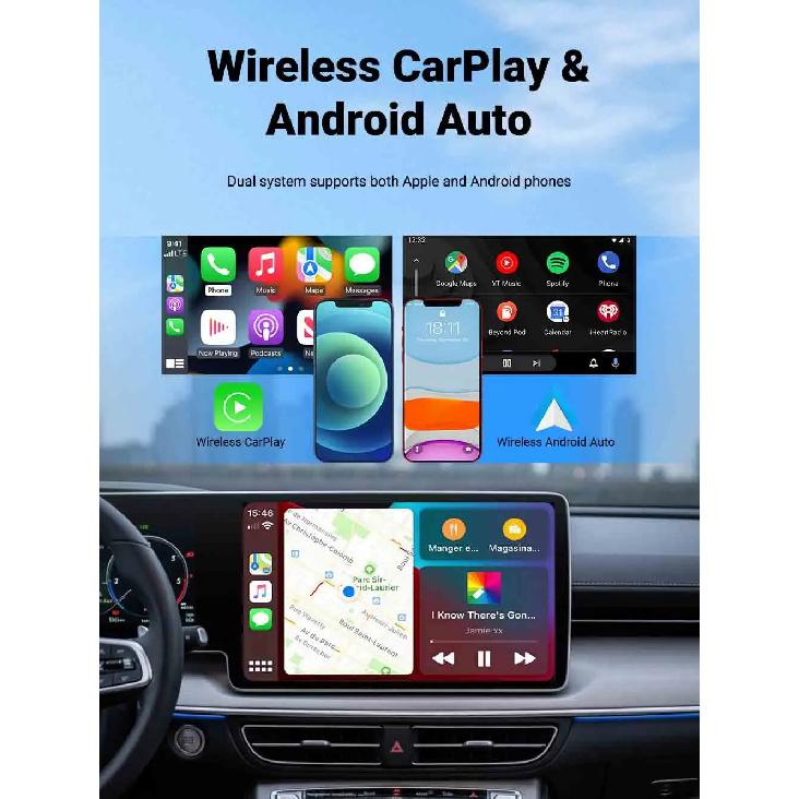 2026 New 2in1 Wired To Wireless CarPlay Adapter, Android Auto Dongle, High-Quality Car Accessory Smart Box 5GHz WiFi Type-C/USB