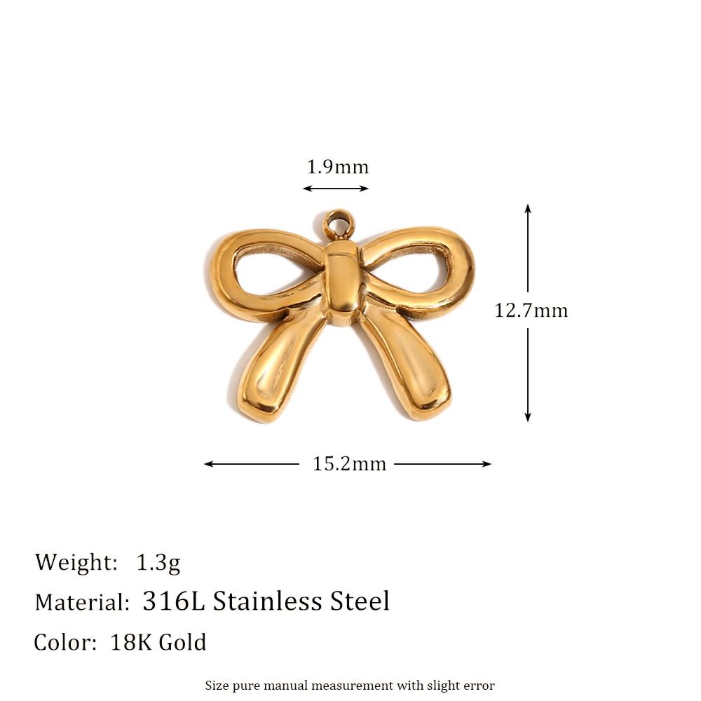 MamacitaSlay Handmade DIY Heart Butterfly Knot Moon 18k gold plated charms for jewelry making Waterproof Pendant cute charms