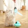 Wackeliges Katzenfeder-Spielzeug Interaktiver Feder-Katzenspielzeug mit Glöckchen Katzenbeschäftigung Feder-Spielzeug für Wohnungskatzen Spielen Angstlinderung