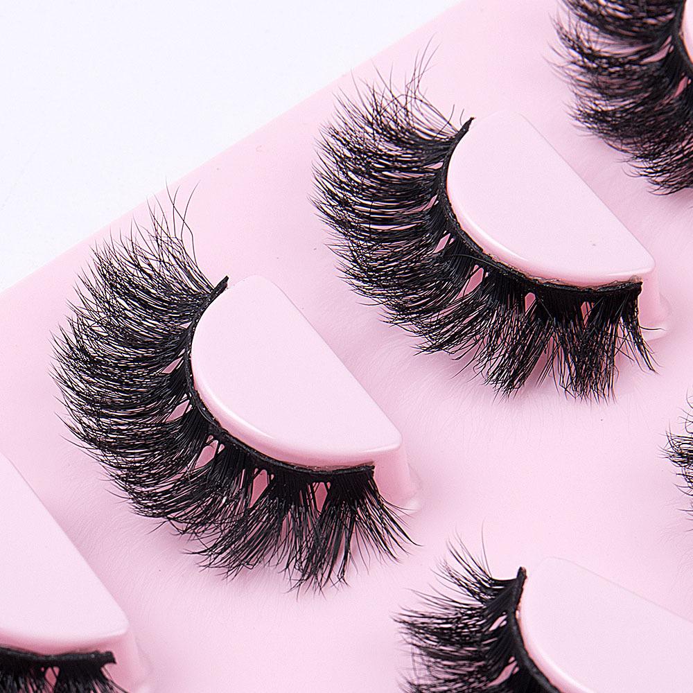 High Imitation Fried Mink Hair False Eyelashes Multi-Layer Dense Curled 4 Pairs Of Eyelashes
