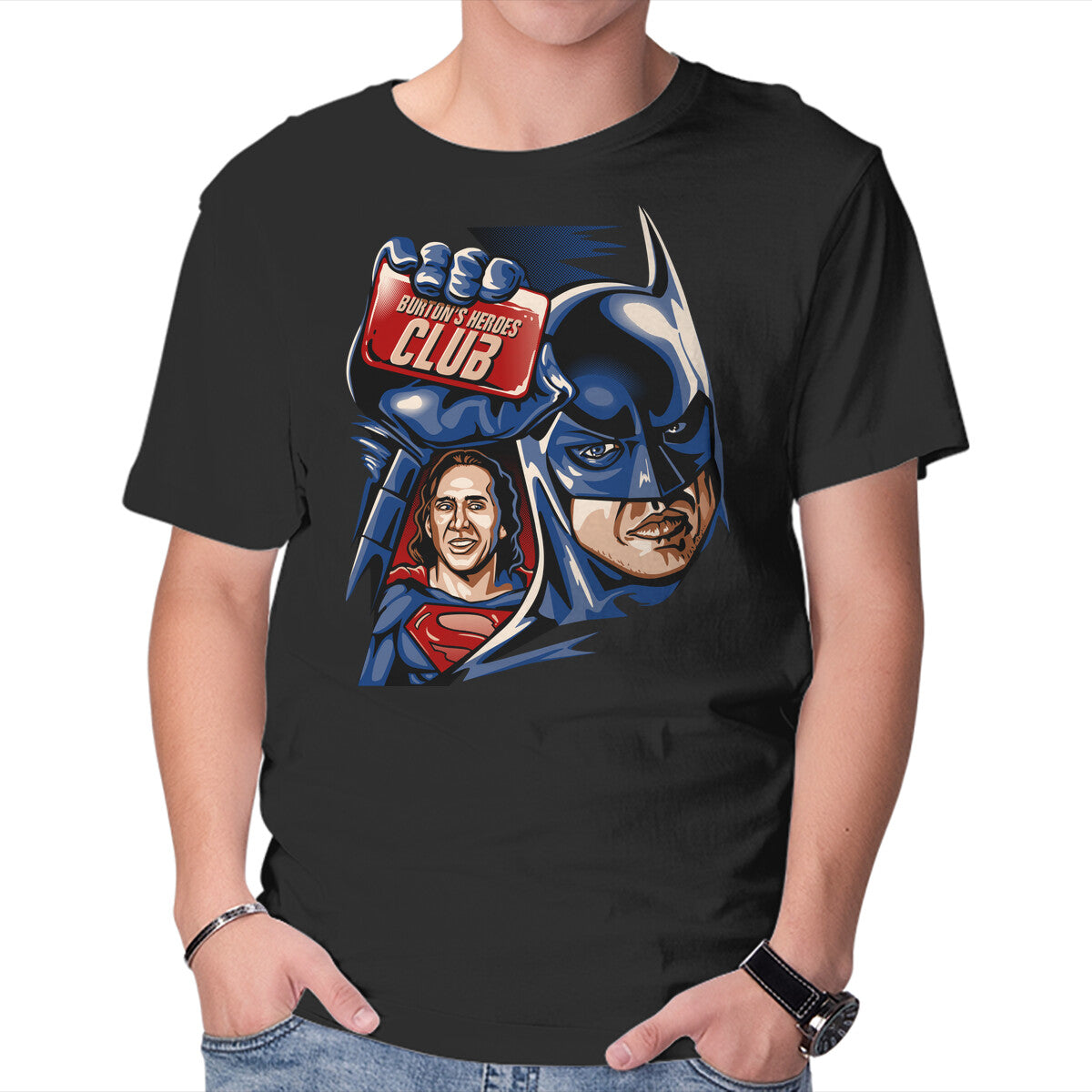 Unisex Crew Neck T-Shirt Burton s Heroes Graphic Short Sleeve Casual Tee XXL