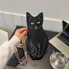 Modische spirituelle dreidimensionale Linienstruktur Cartoon-Katze Umhängetasche Schultergurt Verstellbare Damen-Umhängetasche Brusttasche