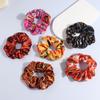 Digital Print Halloween Scrunchie Satin Fabric High Elasticity Hair Tie Hair Accessory Non-Damaging To Hair