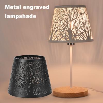 Metal Engraved Lampshade Hollow Pattern Design Versatile Compatibility Simple Installation Chandelier Lampshade E27/E14 Lamp Heads Cover