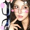 Damen Kawaii Rosa Brille Anime Transparent Schwarz Mode Retro Unisex Brillen Zubehör Y2K Japanisches Cosplay Brillen Zubehör