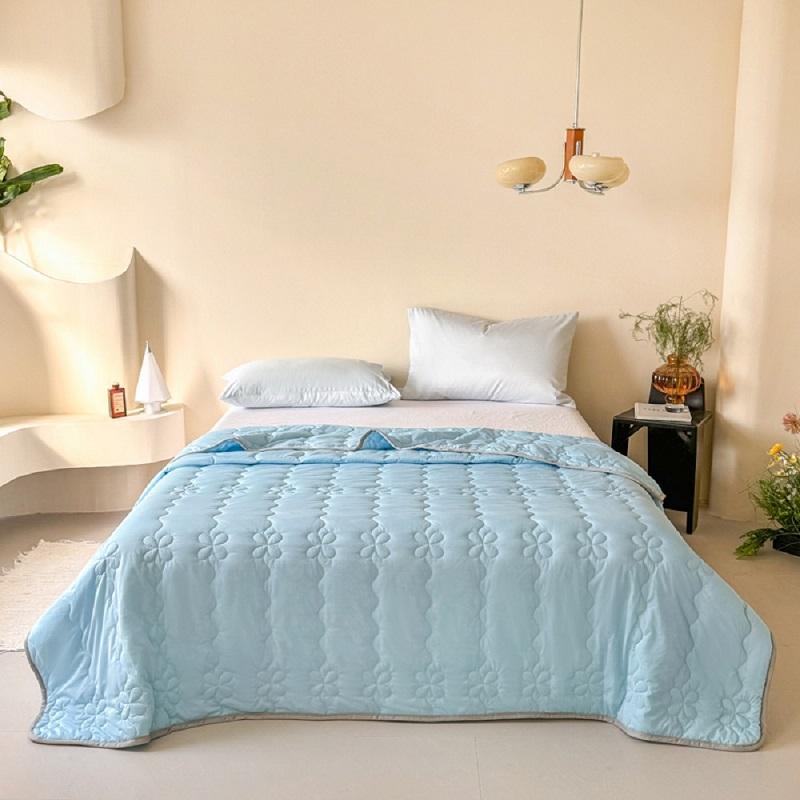 New Cool Silk Summer Quilt, Summer Cool Quilt, Air Conditioner Quilt, Solid Color, Simple Japanese Style