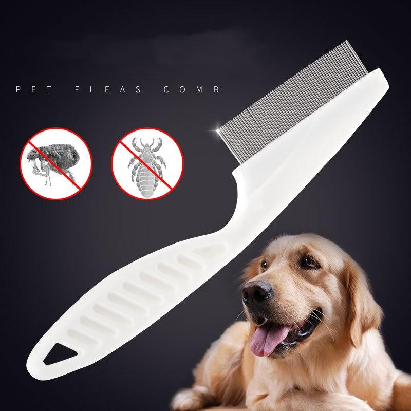 1 Stück Hundekamm aus Edelstahl für Haustiere - Sanftes Pflegeinstrument für Hunde, Effektive Läuseentfernung, Geeignet für Alle Rassen, Hundepflege
