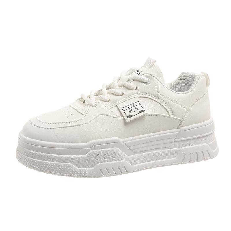 

Корейская версия женских кроссовок на толстой подошве, увеличивающих рост, панда, маленькие белые туфли, женские, 2025 весна, новые студенческие, универсальные, легкие, повседневные спортивные туфли 35 белый