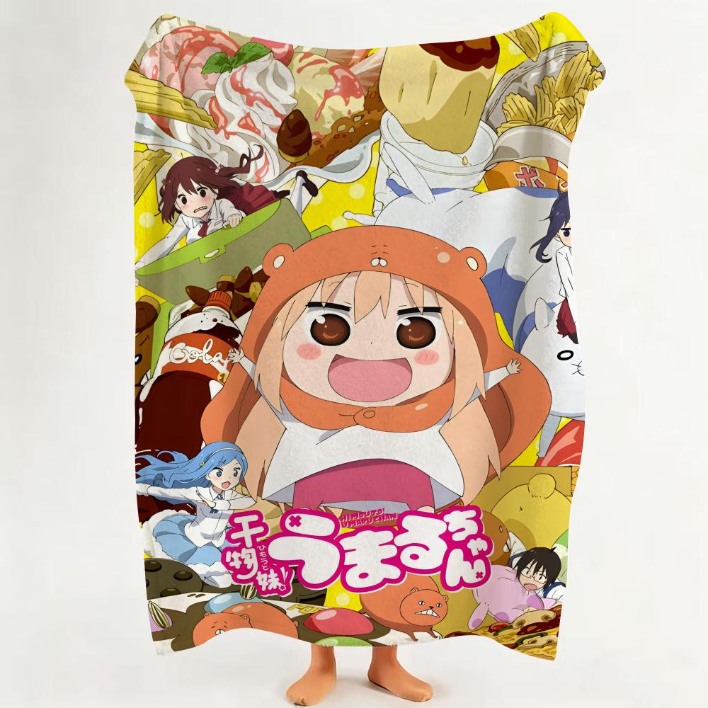 Anime H Himouto! U Umaru c chan Throw Flannel Throw Blanket Suitable for Sofa Living Room Bedroom 75cmx90cm