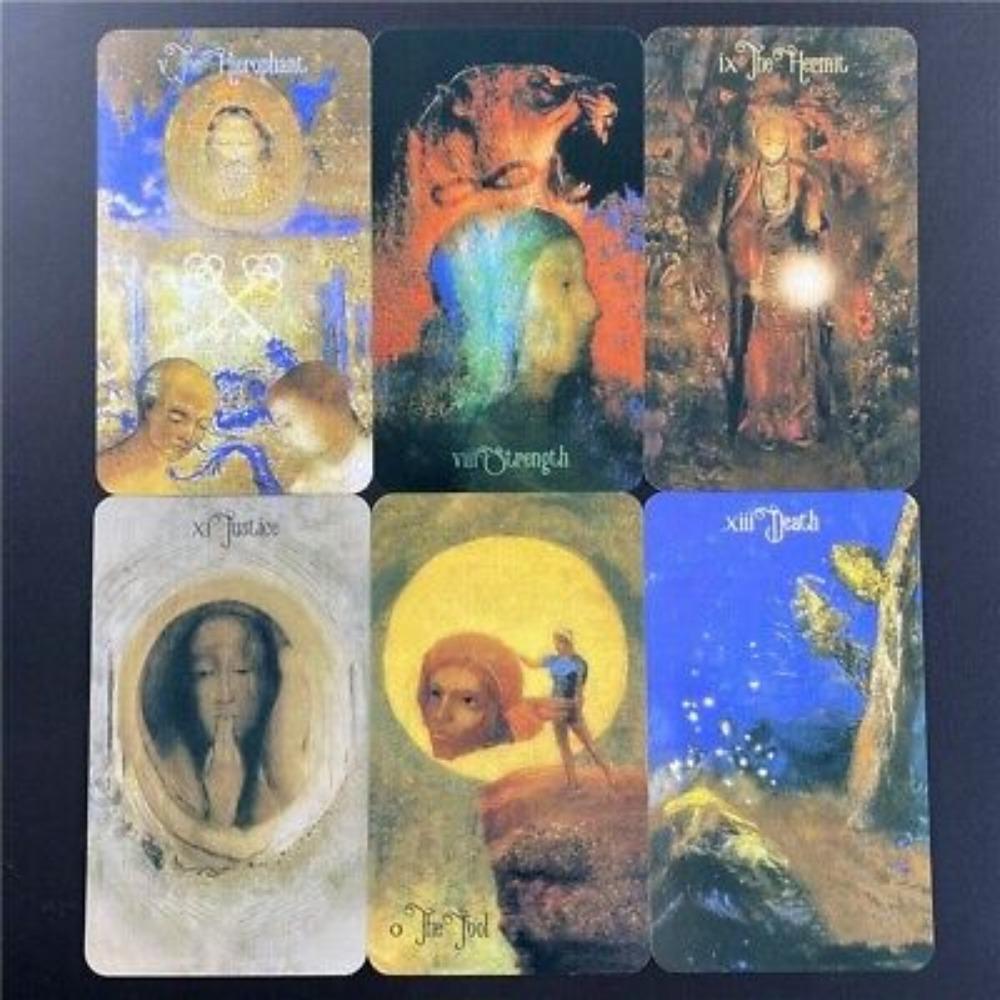 10,3*6cm Tarot Visătorul singuratic Al treilea (și Finală) Ediție limitată a unui pachet de tarot inspirat de opera artistului simbolist Odilon Redon.
