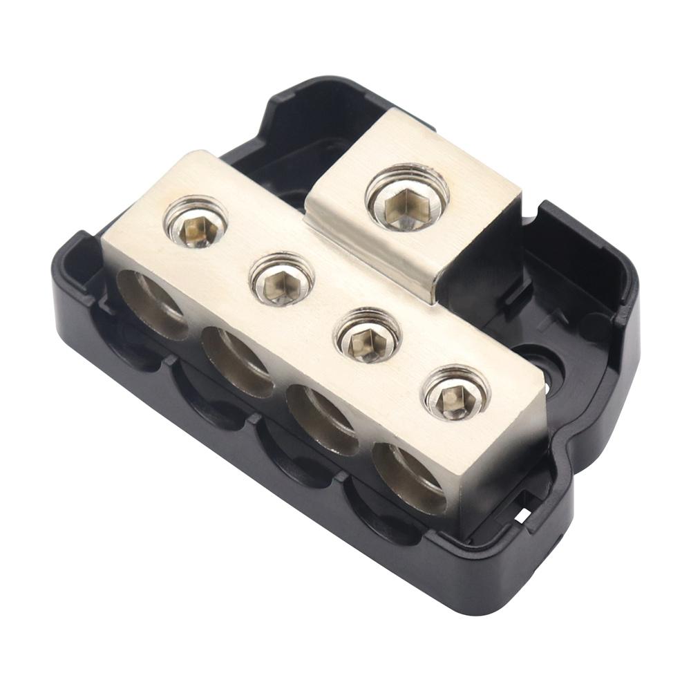 Car Power Ground Amp Distribution Block One 0 Gauge Input Four 4 Gauge Outputs