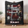 Warner Bros. Works (14) Customize Text Blanket Multi-purpose Personalized Blanket Durable Comfort Great for Chair Bedding Sofa Living Room